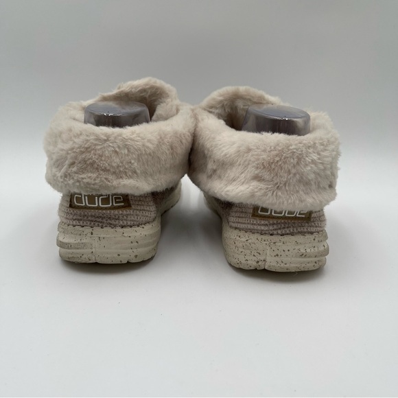 Women's Hey Dude Britt Shoes Size 9 Nut Slip-on Tie Faux Fur Casual Lightweight - Picture 3 of 14